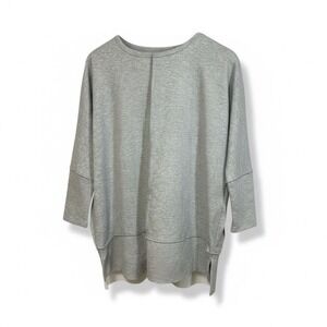 Women's SPANX Doleman Light Gray Relaxed Sweatshirt Size XS